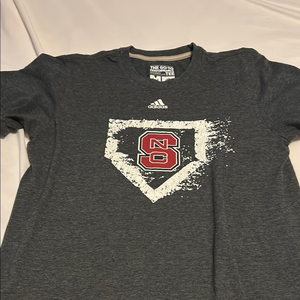 Adidas NC State Graphic Tee - Gray